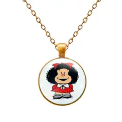 DAYOSHOP - Collar Mafalda Comic Mujer Detalle + Estuche