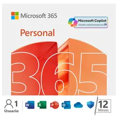 MICROSOFT - Office 365 Personal 1 Usuario 5 Dispositivos / 12 Meses