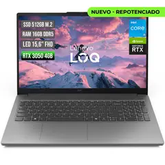 Lenovo - LOQ INTEL CORE I5-12450HX RTX 3050 6GB SSD 512GB RAM 16GB LED 15,6 FULL HD 144Hz