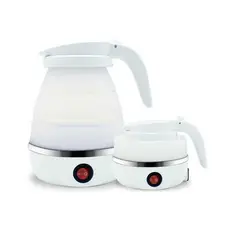 MILOPTS - Jarra Hervidora De Agua Plegable Eléctrico Viaje 600ml BLANCA