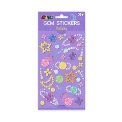 JUGANDO Y EDUCANDO - Set De Arte Y Manualidades Stickers De Gemas Galaxy Niñas