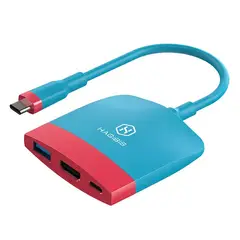 GENERICO - Adaptador Hagibis Usb-c A Hdmi 4k Para Nintendo Switch Mac Android Roj