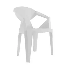 MOBLIHOUSE - Silla Diamante Auxiliar De Plástico Con Reposabrazos Para Exteriores