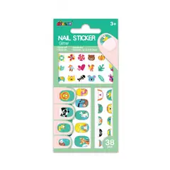 JUGANDO Y EDUCANDO - Set De Arte Y Manualidades Stickers Para Uñas Animales Niña