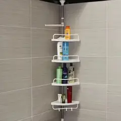 GENERICO - Estante Esquinero Para Baño Ajustable Altura Hasta 260m