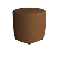 MUEBLES FANTASIA - Puff redondo Cuerotex Chocolate Muebles Fantasía