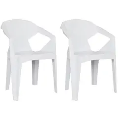 MOBLIHOUSE - Set X2 Sillas Diamante Auxiliar Reposabrazos Para Exterior