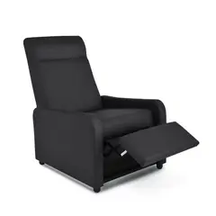 ELITE LIVING - SILLA RECLINABLE PUSH ARM PRAXIS NEGRO SINT