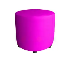 MUEBLES FANTASIA - Puff redondo Cuerotex Fucsia Muebles Fantasía