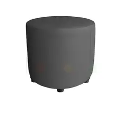 MUEBLES FANTASIA - Puff redondo Cuerotex Gris Oscuro Muebles Fantasía