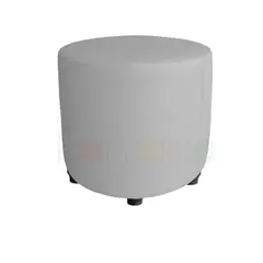 MUEBLES FANTASIA - Puff redondo Cuerotex Blanco Muebles Fantasía