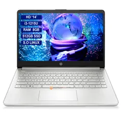 HP - Portatil 14HD INTEL i3-1215U Ram 8GB 512GB SSD Silver
