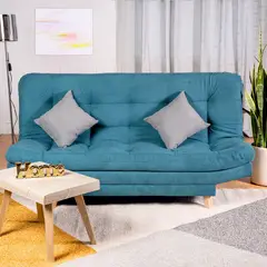 ARMONIA HOME - Sofá Cama Valencia Acqua 3 PTOS + Cojines
