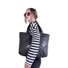 INCO - Bolso para Mujer Tote Bag Negro 01