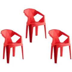 MOBLIHOUSE - Silla Diamante Pp Industrial (3 Sillas)
