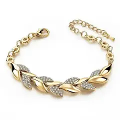 GENERICO - Pulseras Mujer Joyería Bisutería De Hojas Trenzadas Regalo