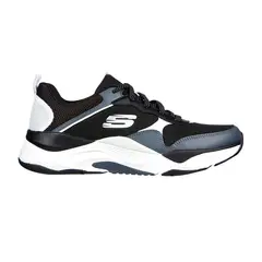 SKECHERS - TENIS NEGRO PARA DAMA SK MIRA BLACK WHITE 149881BKW