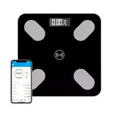 GENERICO - Bascula Balanza Pesa LCD Bluetooth Medidor Grasa Corporal