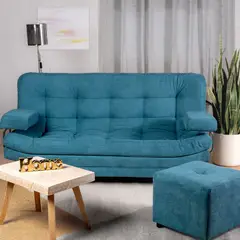 GENERICO - Sofá Cama Valencia Acqua + Puff