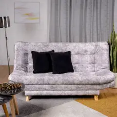 ARMONIA HOME - Sofá Cama Valencia Marmol Plata 3 PTOS + Cojines