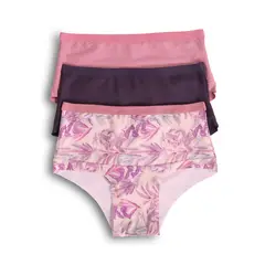 FORMAS INTIMAS - Panty Paq X3 Adulto Estampado /Paloro,O/ Berengena Fi 92475