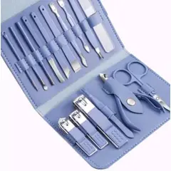 GENERICO - Juego de cortaúñas de acero inoxidable negro para manicura y pedicura