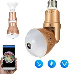 GENERICO - Cámara Bombillo Wifi Flexible 360º Manual Luz Nocturna