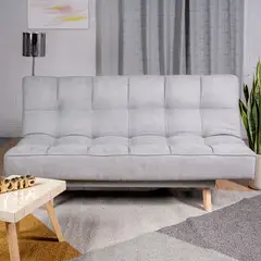 GENERICO - Sofá Cama Emma Gris Plata 3 PTOS