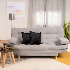 ARMONIA HOME - Sofá Cama Valencia Plata 3 PTOS 180x84x85