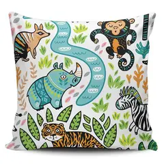 TAYRONA STORE - Funda Cojin Sin Relleno Animales De La Jungla 06