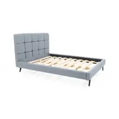 VENECIA - Cama Doble Brend Tela Acero