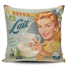 TAYRONA STORE - Funda Cojin Sin Relleno Leche Vintage 01