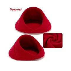 SOLEPET - CAMA CUEVA PARA MASCOTAS ROJA TALLA S