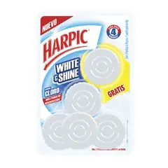 HARPIC - Desinfectante en Pastillas White Shine x 4 unds