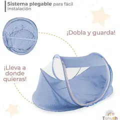GENERICO - Mosquitero plegable cuna de bebé colchón almohada 3 piezas