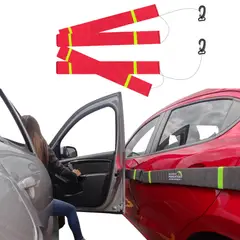 GENERICO - Protector Puerta Carro Magnético Antiportazo Rojo 2lados 4u