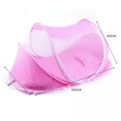 GENERICO - Mosquitero plegable cuna de bebé colchón ROSA 3 piezas