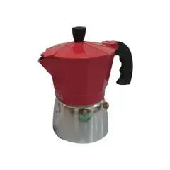 IMUSA - Cafetera Express de Aluminio 6 Tazas Roja