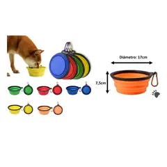 SOLEPET - TAZON DE SILICONA PORTATIL GRANDE PARA PERROS X 2 UNIDADES
