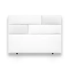 MAGIC CLASS - CABECERO RUBIK DE PISO140X120 MICROFIBRA BLANCO