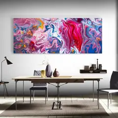 TAYRONA STORE - Cuadro En Lienzo Para Comedor Abstracto 294 100x40cm