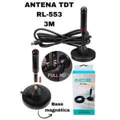 GENERICO - Antena Tdt Full Hd Interior Y Ext. Tv Digital 3 Metros