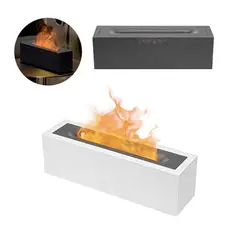 GENERICO - Difusor De Aroma De Llama Humidificador Chimenea Decorativa Blanco