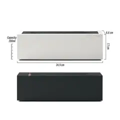 GENERICO - Difusor De Aroma De Llama Humidificador Chimenea Decorativa Negro