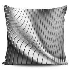 TAYRONA STORE - Funda Cojin Sin Relleno Ondas Gris Plata.
