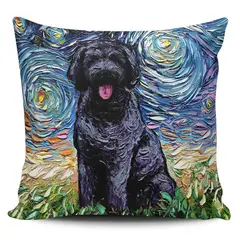 TAYRONA STORE - Funda Cojin Sin Relleno Noche Estrellada Perro Black Goldendoodle