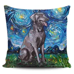 TAYRONA STORE - Funda Cojin Sin Relleno Noche Estrellada Perro Weimaraner