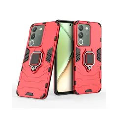 GENERICO - Estuche Anti Golpes Con Anillo Compatible con Vivo V30 Lite Rojo