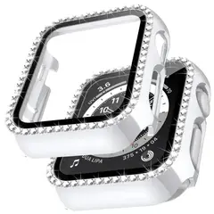 GENERICO - Case Protector Brillantes Para AppIe Watch Series 45mm - Plateado