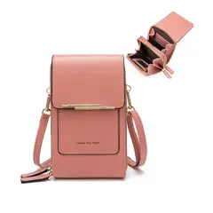 GENERICO - Bolso Cartera Cruzado Pequeño Mujer Tipo Cuero